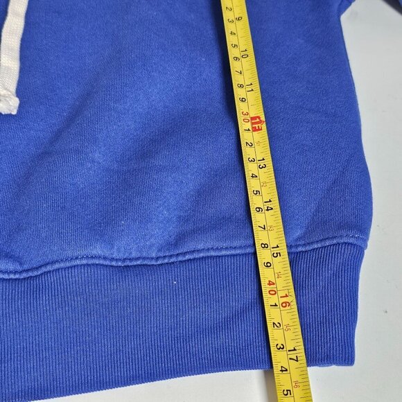 J. Crew Heritage Fleece Cropped Hoodie Sweatshirt Harbor View #BW072 Women's XXS - Picture 10 of 11